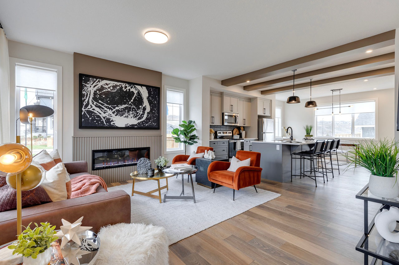 New Front Garage Homes in Greystone - Living Area View